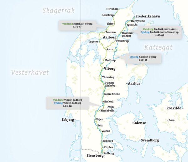 Hærvejen  (Haervejen - Denemarken) wandelatlas 1:50.000 9789189541443  Calazo Calazo Denemarken  Fietsgidsen, Meerdaagse wandelroutes, Wandelgidsen Jutland