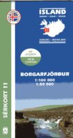 SK-11  Borgarfjörður 1:100 000 / 1:50 000 9789979331155  Mal og Menning Sérkort  Wandelkaarten IJsland