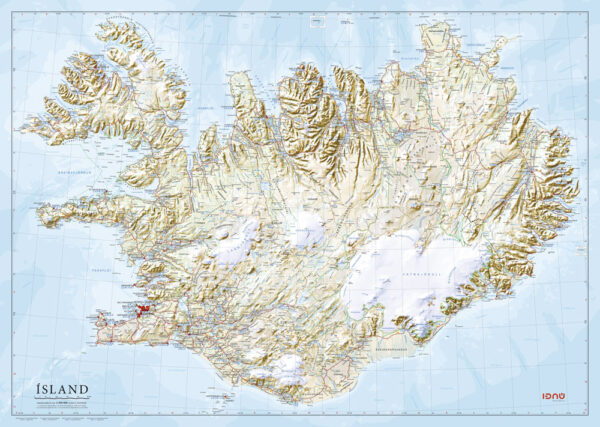 Ferdakort Island  1:500.000 9789979675006  Landmaelingar Islands   Landkaarten en wegenkaarten IJsland