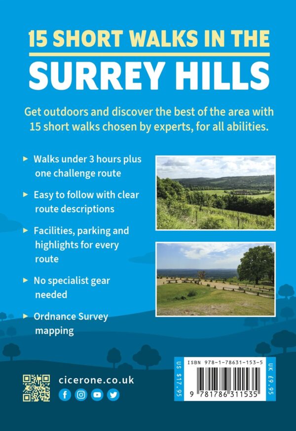 wandelgids Surrey Hills Short Walks 9781786311535  Cicerone Press   Wandelgidsen Zuidoost-Engeland