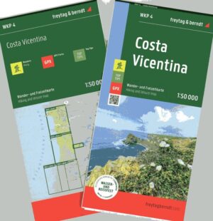 Costa Vicentina | wandelkaart 1:50.000 9783707920598  Freytag & Berndt Wandelkaarten Portugal  Meerdaagse wandelroutes, Wandelkaarten Zuid-Portugal, Algarve