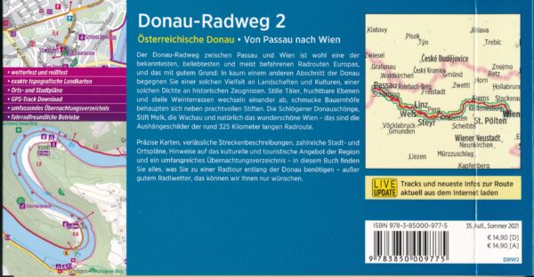 Bikeline Donau-Radweg 2 | Duitstalige versie | fietsgids 9783711100948  Esterbauer Bikeline  Fietsgidsen, Meerdaagse fietsvakanties Oberösterreich, Niederösterreich, Burgenland