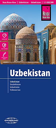 Uzbekistan (Oezbekistan) landkaart, wegenkaart 1:1.000.000 9783831772742  Reise Know-How Verlag WMP, World Mapping Project  Landkaarten en wegenkaarten Zijderoute (de landen van de)