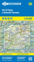 TAB-006  Val di Fassa - Marmolada/ Rosengarten | Tabacco wandelkaart TAB-06 9788883151538  Tabacco Tabacco 1:25.000  Wandelkaarten Zuid-Tirol, Dolomieten