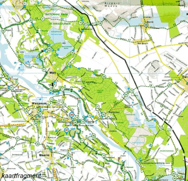 FFK-19  Noord- en Midden-Limburg | VVV fietskaart 1:57.000 9789028705050  Falk Fietskaarten met Knooppunten  Fietskaarten Noord- en Midden-Limburg