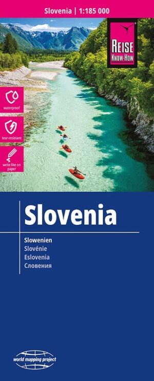 Slovenië landkaart, wegenkaart 1:185.000 9783831773480  Reise Know-How Verlag WMP, World Mapping Project  Landkaarten en wegenkaarten Slovenië