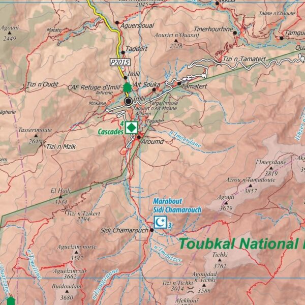 L11 omgevingskaart Toubkal 1:150.000 / 1:60.000 9783931099305  Projekt Nord Marokko 1:120.000  Landkaarten en wegenkaarten Marokko