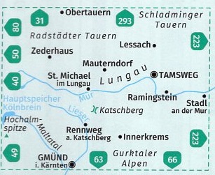 Kompass wandelkaart KP-67 Lungau - Radstädter Tauern 9783991214533  Kompass Wandelkaarten Kompass Oostenrijk  Wandelkaarten Salzburger Land & Stiermarken