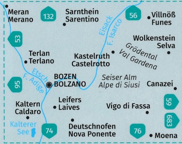 Kompass wandelkaart KP-54 Bozen-Schlern Bolzano-Sciliar 1:50.000 9783991217404  Kompass Wandelkaarten Kompass Zuid-Tirol, Dolomieten  Wandelkaarten Zuid-Tirol, Dolomieten