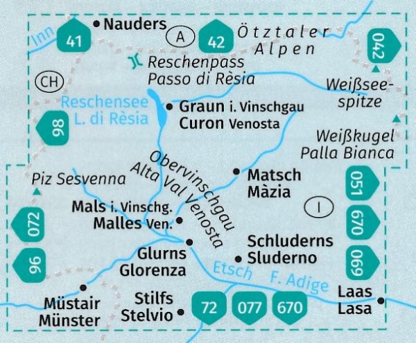 Kompass wandelkaart KP-041 Vinschgauer Oberland 9783991217497  Kompass Wandelkaarten Kompass Zuid-Tirol, Dolomieten  Wandelkaarten Zuid-Tirol, Dolomieten