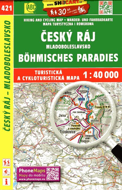 CZ40-421 Cesky Raj, Mladoboleslavsko 1:40.000 | wandelkaart 9788072246991  SHOCart Wandelkaarten Tsjechië 1:40d.  Wandelkaarten Reuzengebergte, Noord-Tsjechië