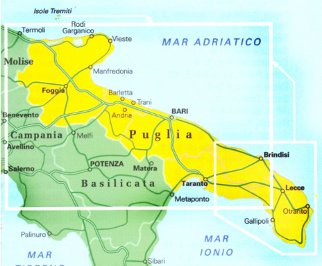 TCI-11  Puglia 1:200.000 9788836579730  TCI Italië Wegenkaarten  Landkaarten en wegenkaarten Apulië