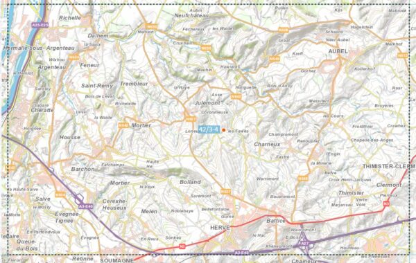 NGI-42/3-4  Dalhem/Herve, Charneux, Aubel, Val-Dieu | topografische wandelkaart  1:25.000 9789462353688  Nationaal Geografisch Instituut NGI Wallonië 1:25.000  Wandelkaarten Wallonië (Ardennen)
