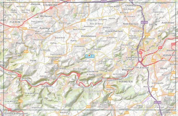 NGI-42/7-8  Fleron/Verviers | topografische wandelkaart  1:25.000 9789462353701  NGI Belgie 1:25.000  Wandelkaarten Wallonië (Ardennen)