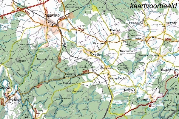 NGI-64/7-8  Bertrix - Recogne | topografische wandelkaart 1:25.000 9789462354517  Nationaal Geografisch Instituut NGI Wallonië 1:25.000  Wandelkaarten Wallonië (Ardennen)