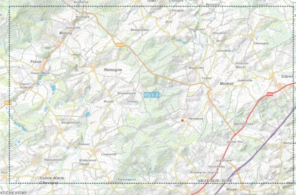 NGI-65/1-2  Ste Marie Chevigny - Sibret | topografische wandelkaart 1:25.000 9789462355057  Nationaal Geografisch Instituut NGI Wallonië 1:25.000  Wandelkaarten Wallonië (Ardennen)