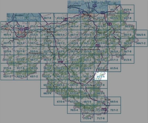 NGI-65/3-4  Bastogne/Wardin | topografische wandelkaart 1:25.000 9789462355064  Nationaal Geografisch Instituut NGI Wallonië 1:25.000  Wandelkaarten Wallonië (Ardennen)