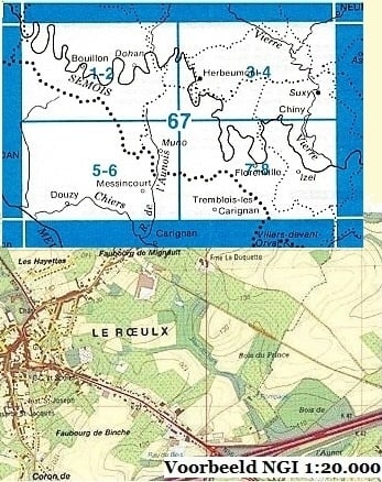 NGI-67/5-6  Muno | topografische wandelkaart 1:25.000 9789462355583  NGI Belgie 1:25.000  Wandelkaarten Wallonië (Ardennen)