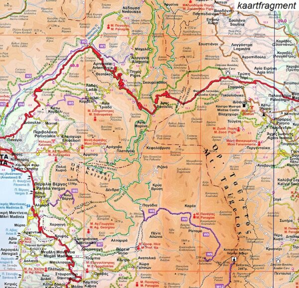 wegenkaart, overzichtskaart Messinia 1:120.000 9789605810382  Road ed.   Landkaarten en wegenkaarten Peloponnesos