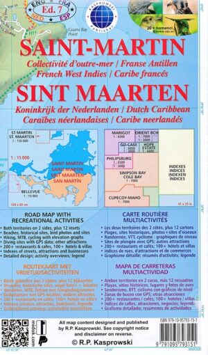 Sint-Maarten (St-Martin) 1:25.000 9791095793151  Kaprowski Maps   Landkaarten en wegenkaarten Aruba, Bonaire, Curaçao