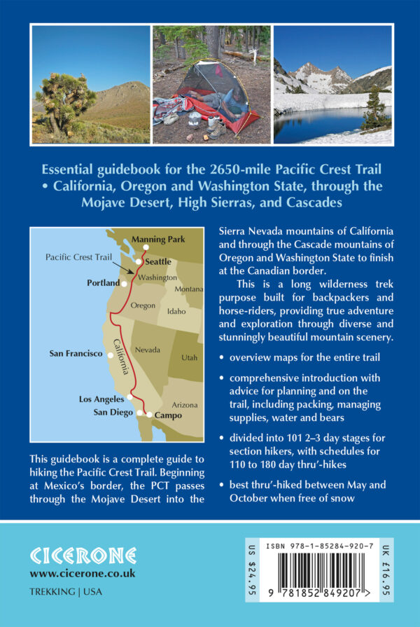 Pacific Crest Trail, the | wandelgids 9781852849207  Cicerone Press   Meerdaagse wandelroutes, Wandelgidsen VS-West, Rocky Mountains