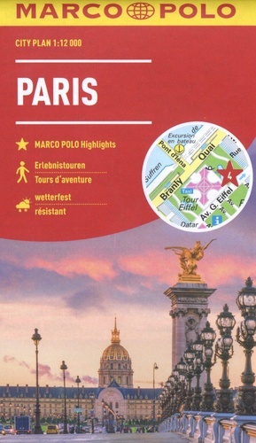 Parijs, stadsplattegrond 1:12.000 9783575017048  Marco Polo MP stadsplattegronden  Stadsplattegronden Parijs, Île-de-France
