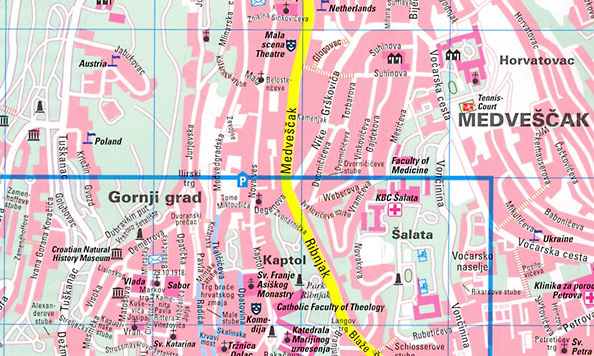 Zagreb stadsplattegrond 1:20.000 9783707916751  Freytag & Berndt   Stadsplattegronden Kroatië