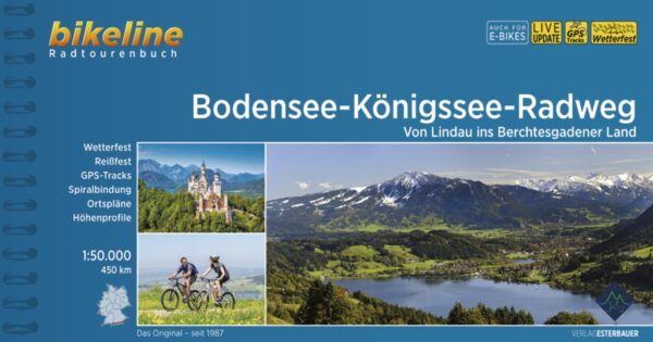 Bikeline Bodensee-Königssee Radweg | fietsgids 9783711100658  Esterbauer Bikeline  Fietsgidsen, Meerdaagse fietsvakanties Beierse Alpen