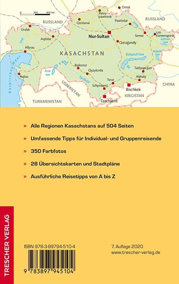 Kasachstan | reisgids 9783897945104  Trescher Verlag   Reisgidsen Zijderoute (de landen van de)