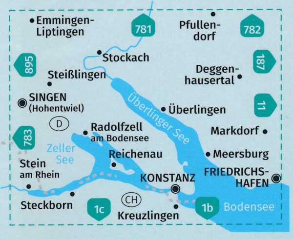 Kompass wandelkaart KP-1a Bodensee West 1:50.000 9783991218166  Kompass Wandelkaarten Kompass Bodensee / Schw. Alb  Wandelkaarten Bodenmeer, Schwäbische Alb