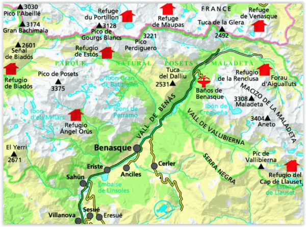 wandelkaart Valle de Benasque, Posets, Perdiguero 1:30.000 9788480909372  Editorial Alpina   Wandelkaarten Spaanse Pyreneeën
