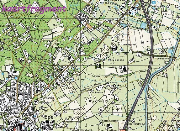 27D Epe topografische wandelkaart 1:25.000 TK25.27D  Kadaster / Geo-Informatie Top. kaarten Gelderland  Wandelkaarten Arnhem en de Veluwe