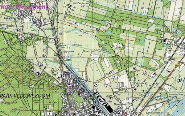 33G Dieren topografische wandelkaart 1:25.000 TK25.33G  Kadaster / Geo-Informatie Top. kaarten Gelderland  Wandelkaarten Arnhem en de Veluwe