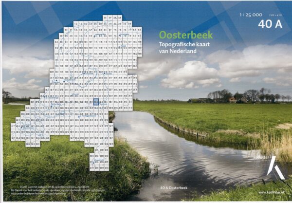 40A  Oosterbeek topografische wandelkaart 1:25.000 TK25.40A  Kadaster / Geo-Informatie Top. kaarten Gelderland  Wandelkaarten Arnhem en de Veluwe