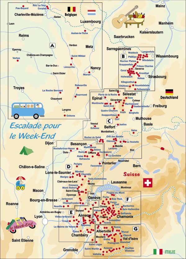 France Roc 2 - East | klimgids 9781873665084 David Atchison - Jones Vision Poster Company   Klimmen-bergsport Mont Blanc, Chamonix, Haute-Savoie, Noordoost-Frankrijk