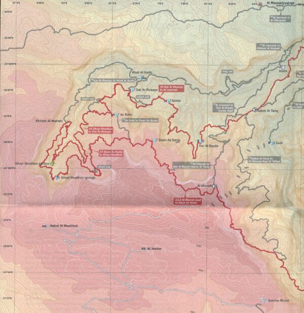 Wilderness Trekking Oman | wilderness map 9781908531957 John Edwards John Edwards   Meerdaagse wandelroutes, Wandelkaarten Oman