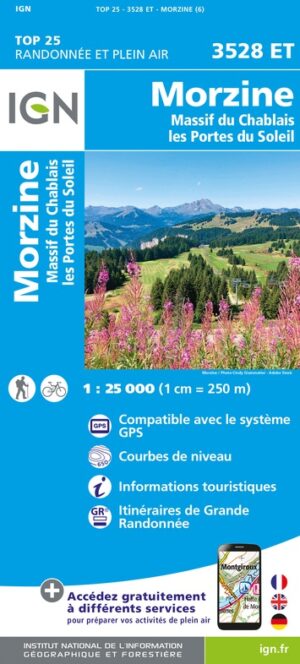 wandelkaart 3528ET Morzine, Avoriaz 1:25.000 9782758553748  IGN IGN 25 Franse Alpen/ Nrd.helft  Wandelkaarten Mont Blanc, Chamonix, Haute-Savoie