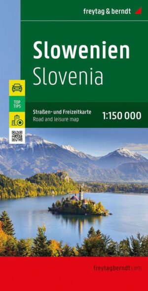 Slovenië | autokaart, wegenkaart 1:150.000 9783707921724  Freytag & Berndt   Landkaarten en wegenkaarten Slovenië