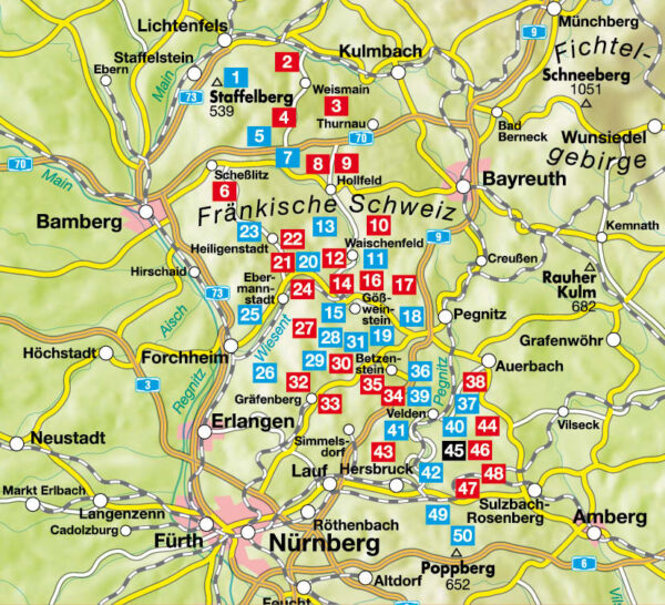 wandelgids Fränkische Schweiz Rother Wanderführer 9783763346493  Bergverlag Rother RWG  Wandelgidsen Franken, Nürnberg, Altmühltal