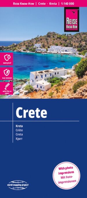 Kreta landkaart, wegenkaart 1:140.000 9783831772933  Reise Know-How Verlag WMP, World Mapping Project  Landkaarten en wegenkaarten Kreta