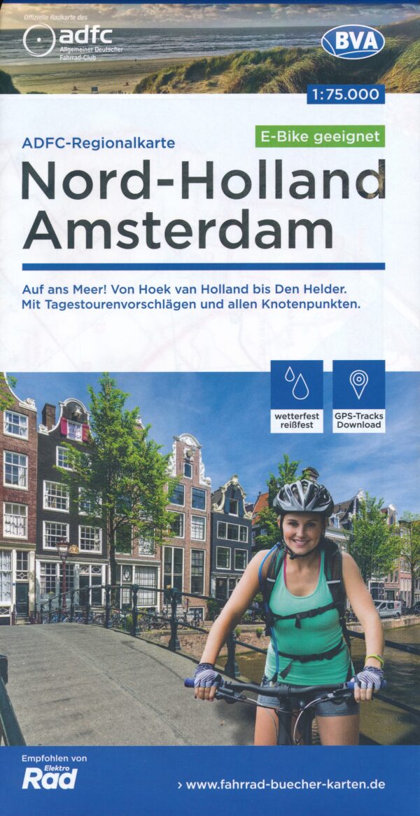 Nord-Holland | fietskaart Noord- en Zuid-Holland 1:75.000 9783969900086  ADFC / BVA ADFC Regionalkarte  Fietskaarten Den Haag, Rotterdam en Zuid-Holland, Noord-Holland