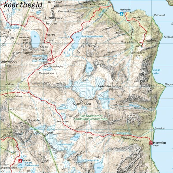 Romsdalen - Eikesdalen wandelkaart 1:50,000 9789189371583  Calazo Calazo Norge  Wandelkaarten Midden-Noorwegen