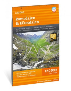 CAL-073  Romsdalen - Eikesdalen wandelkaart 1:50,000 9789189371583  Calazo Calazo Noorwegen midden  Wandelkaarten Midden-Noorwegen