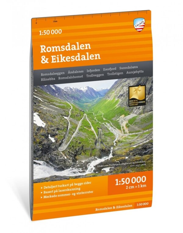 Romsdalen - Eikesdalen wandelkaart 1:50,000 9789189371583  Calazo Calazo Norge  Wandelkaarten Midden-Noorwegen