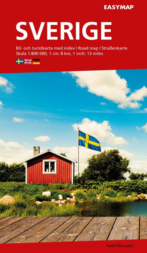 wegenkaart Zweden | Sverige 1:800.000 9789189427501  Kartförlaget - Lantmäteriet   Landkaarten en wegenkaarten Zweden