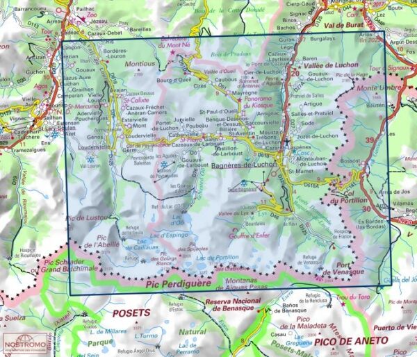 wandelkaart 1848OT Bagnères de Luchon 1:25.000 9782758552093  IGN IGN 25 Franse Pyreneeën  Wandelkaarten Franse Pyreneeën