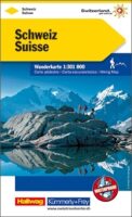 wanderwege Schweiz | overzichtskaart Zwitserland met wandelroutes 9783259022009  Kümmerly & Frey   Wandelkaarten Zwitserland