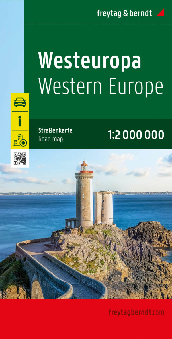 Westeuropa | autokaart, wegenkaart 1:2.000.000 9783707921885  Freytag & Berndt   Landkaarten en wegenkaarten Europa