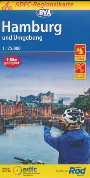 Hamburg omgeving fietskaart 1:75,000 9783870739683  ADFC / BVA ADFC Regionalkarte  Fietskaarten Hamburg