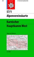 Alpenverein wandelkaart AV-57/1 Karnischer Hauptkamm 1:25.000 9783948256005  AlpenVerein Alpenvereinskarten  Wandelkaarten Karinthië, Osttirol